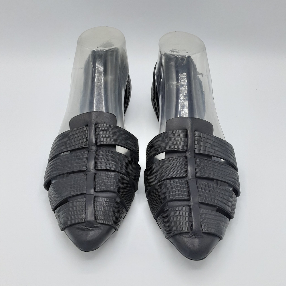 Vince Black Woven Pointed-Toe Flats - Picture 8 of 13